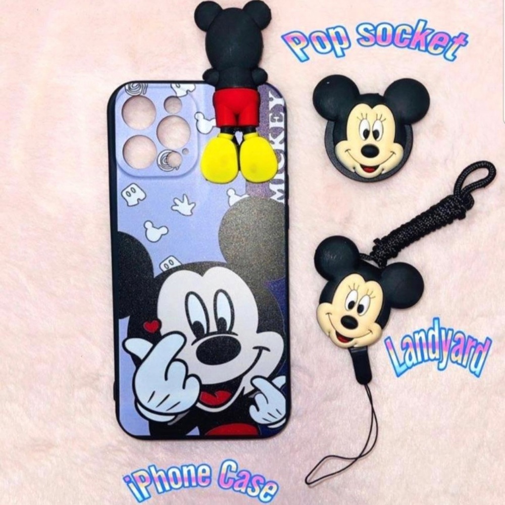Mickey Mouse Case W/ Pop socket And Landyard